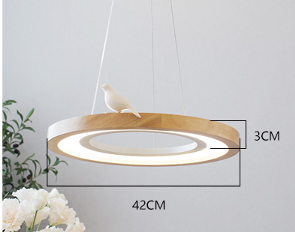Подвесной светодиодный светильник Home Light Астерия MMD-LED D259-4-24W 4000K дерево