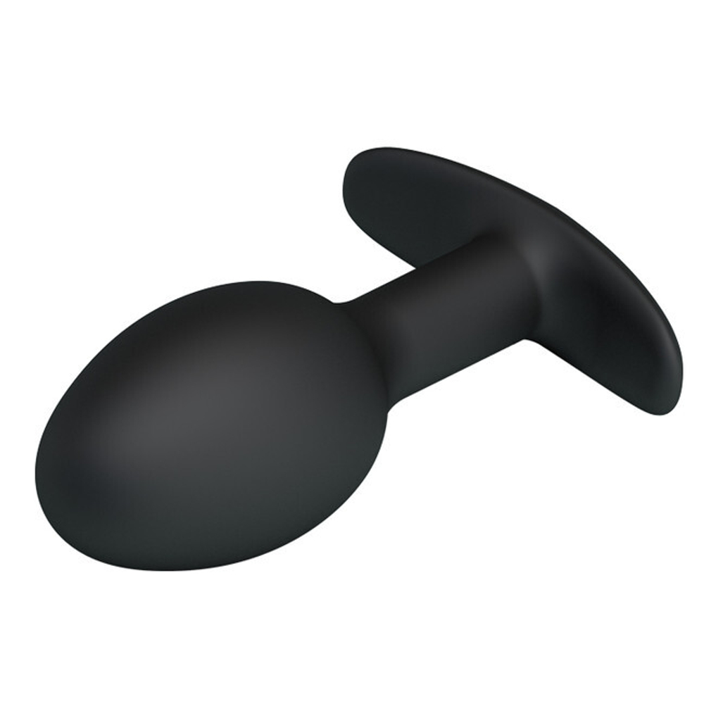 Небольшая пробочка для ношения со смещенным центром тяжести Silicone Anal Balls (Цвет: черный)