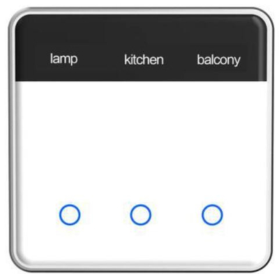 выключатель 3 клавишный сенсорный EU LED / GS-206EU-3