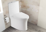 Унитаз моноблок Azario Luna 770x390x710 напольный, горизонтальный слив, сиденье дюропласт микролифт (AZ-1037)