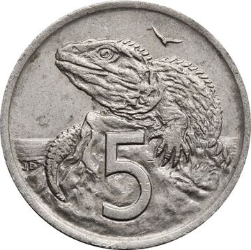 5 центов 1967-1985 Новая Зеландия