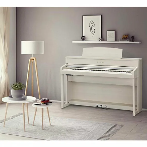 KAWAI CA701 W - цифровое пианино, 88 клавиш, банкетка, механика Grand Feel III, цвет белый матовый