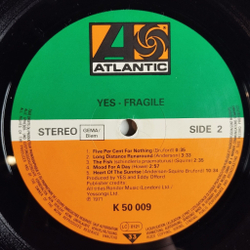Винтажная виниловая пластинка LP Yes Fragile (Germany 1980) Roundabout