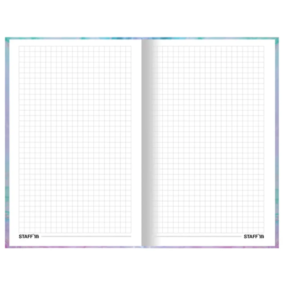 Записная книжка А5, 80л, клетка, твердая, тиснение фольгой, Staff Мрамор