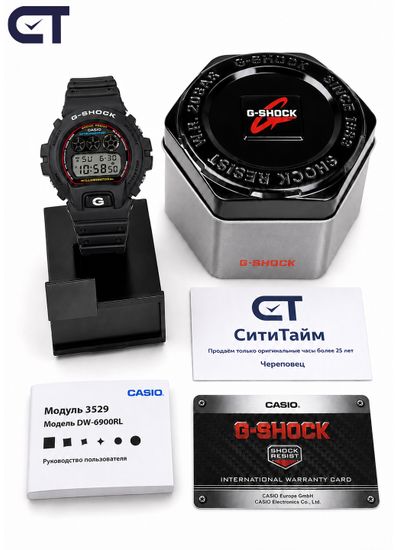 Casio DW-6900RL-1DR мужские часы — культовый G-SHOCK в цветах первой модели