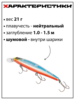 Воблер Минноу MAGSQUAD, 128 мм, 21 г, цвет #10