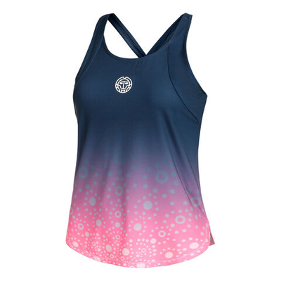 Женская теннисная майка BIDI BADU Colortwist Tank Top Women - Pink, Dark Blue