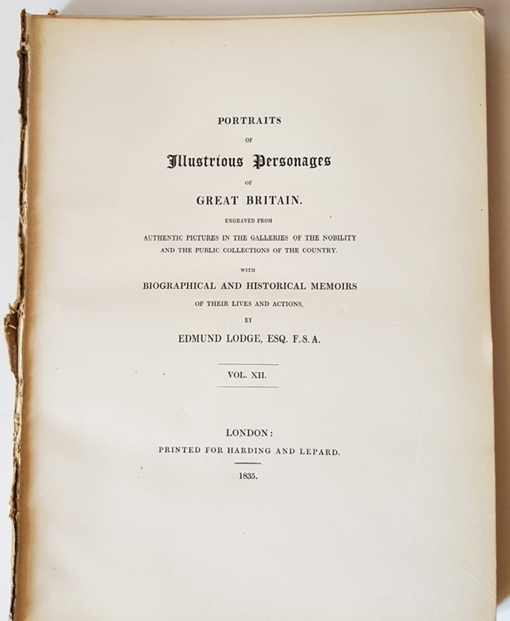 "Portraits of Illustrious Personages of Great Britain"  Edmund Lodge. 1835г.
