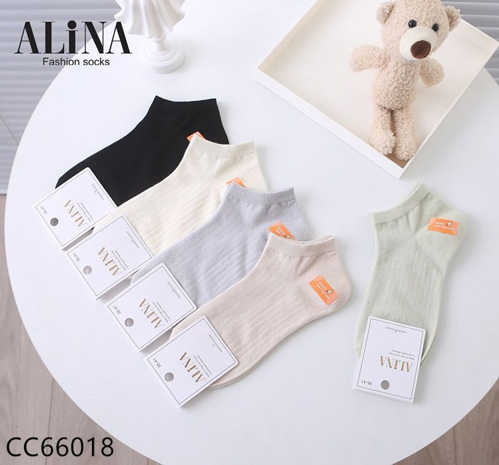 Носки женские короткие из хлопка в сеточку 10 шт.