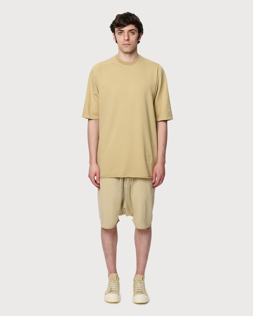 RICK OWENS DRKSHDW ФУТБОЛКА МУЖСКАЯ БЕЖЕВАЯ HOLLYWOOD JUMBO SS