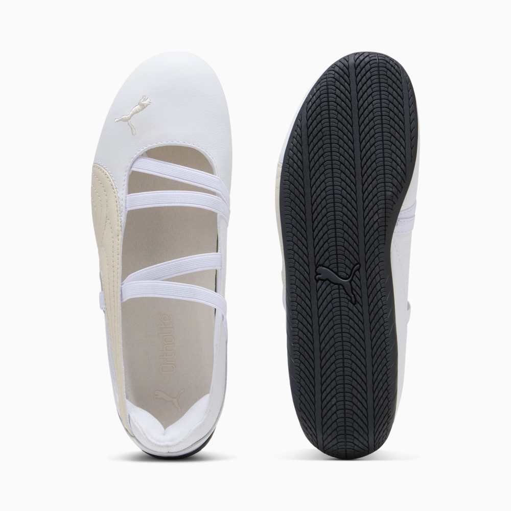 PUMA Женские кроссовки-балетки Speedcat Ballet, белый/бежевый