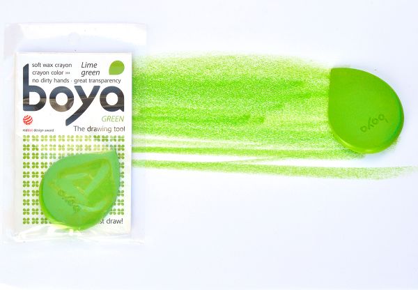 Пастель восковая Boya, мелок, 20 г, 1 шт, лаймовый
