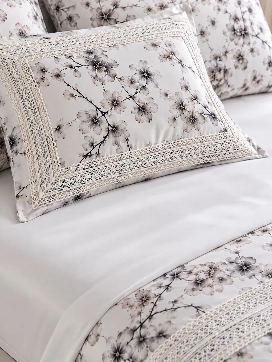 Gelin Home КПБ 6 пр. EBRU серый цвет пододеяльник 200*220, простынь 240*260, наволочки 50*70 2шт, декоративные наволочки 50*70 2шт GLNN546 — фото 4