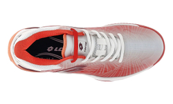 Damskie buty tenisowe Lotto Mirage 100 II Clay W - all white/grenadine red/nectarine# 37
