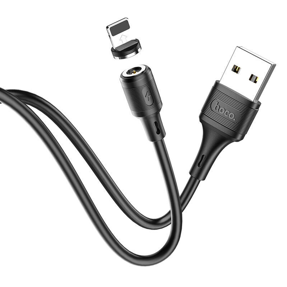 Кабель HOCO X52 USB-Lightning 2.4А 1м магнитный PVC Black