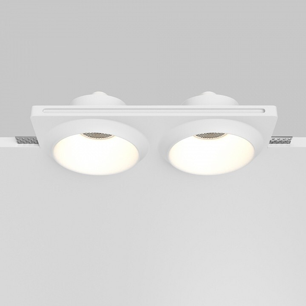 Встраиваемый светильник Maytoni Gyps Modern DL124-GU10-02-TRS-W