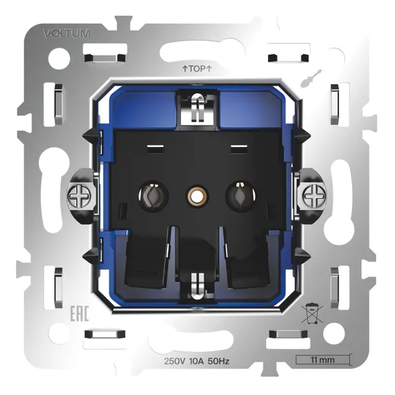 Механизм розетки с заземлением Voltum S70 VLS0401M
