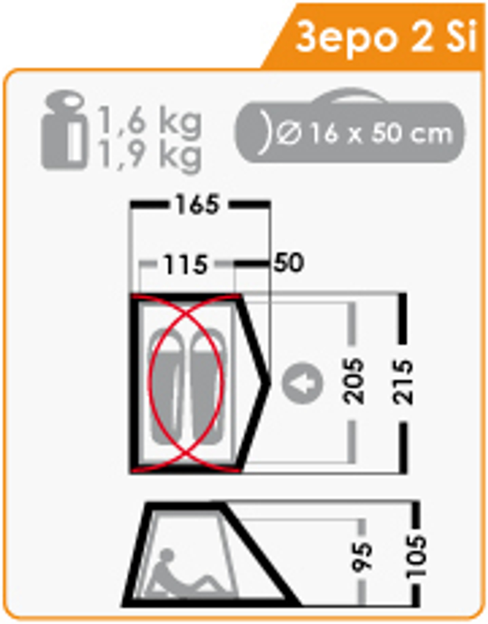 Палатка Normal Зеро 2 Si/PU, артикул 1_6_18, цвет Олива