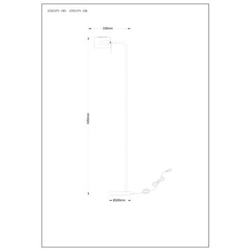 Торшер 1*Е14 A7051PN-1BK чёрный Sebastian Arte Lamp