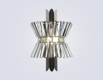 Бра 2*E14 LH41032 черный/прозрачный High Light Crystal Ambrella
