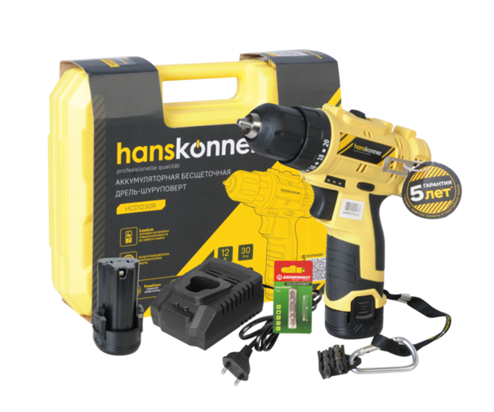 Аккумуляторный шуруповерт Hanskonner HCD1230R Аккумуляторный шуруповерт Hanskonner HCD1230R