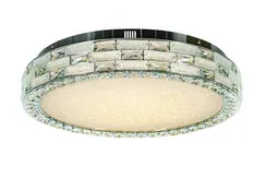 Люстра потолочная светодиодная NewRgy 6065R/160W CHROME+CLEAR, 160 Вт, хромированная и прозрачная