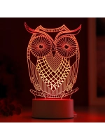 Светильник Большой филин LED RGB от
