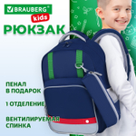 Рюкзак BRAUBERG KIDS MODE с пеналом в комплекте, 1 отделение, «Color mood», 39×28×15 см.