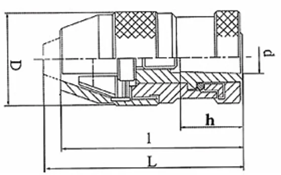 Патрон сверлильный быстрозажимной B16, 1-13 мм, арт. J0113