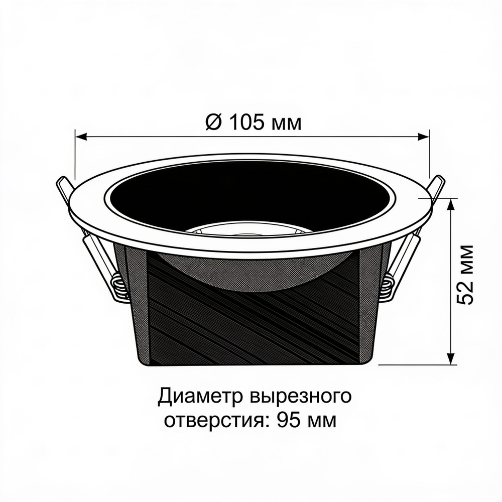 Светильник точечный встраиваемый Wertmark Technical Dorsum WTD.O06.000.30.10