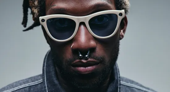 Умные очки Ray-Ban Meta Skyler Gen 2, сапфировые фотохромные линзы Transitions, глянцевая серая оправа