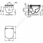 Сиденье для унитаза микролифт белый матовый TESI Ideal Standard T3527V1