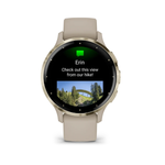 Умные часы Garmin Venu 3S 41 мм Безель из нержавеющей стали из мягкого золота, корпус французского серого цвета и силиконовый ремешок