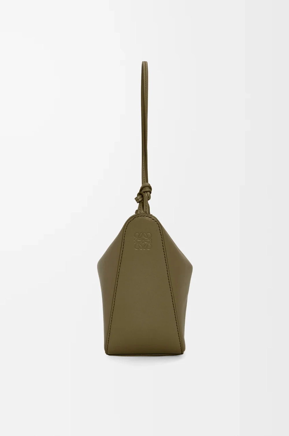 Loewe Мини сумка-хобо Hammock из классической телячьей кожи, темный хаки
