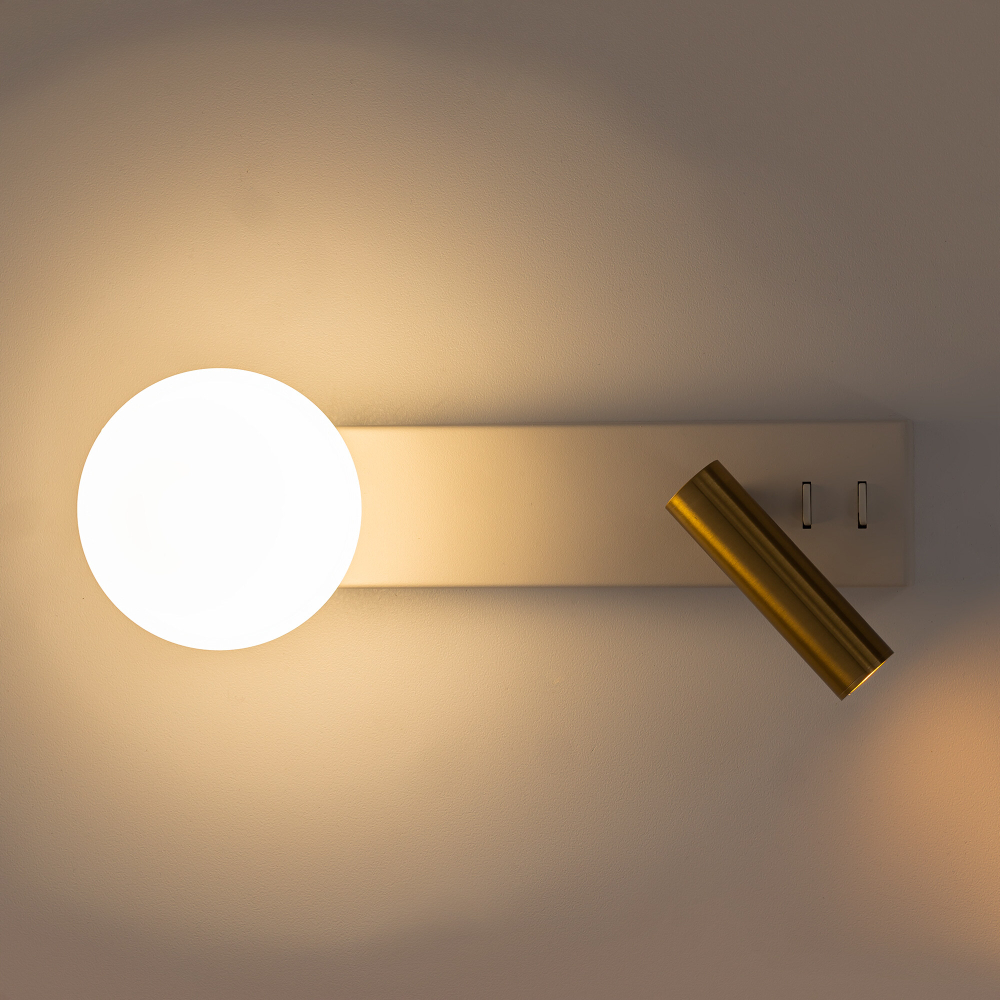 Citilux Декарт CL704450 LED Светильник с выключателем Белый+Бронза