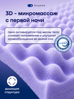 Матрас БайМассаж, 23 см, средняя жесткость, независимые пружины