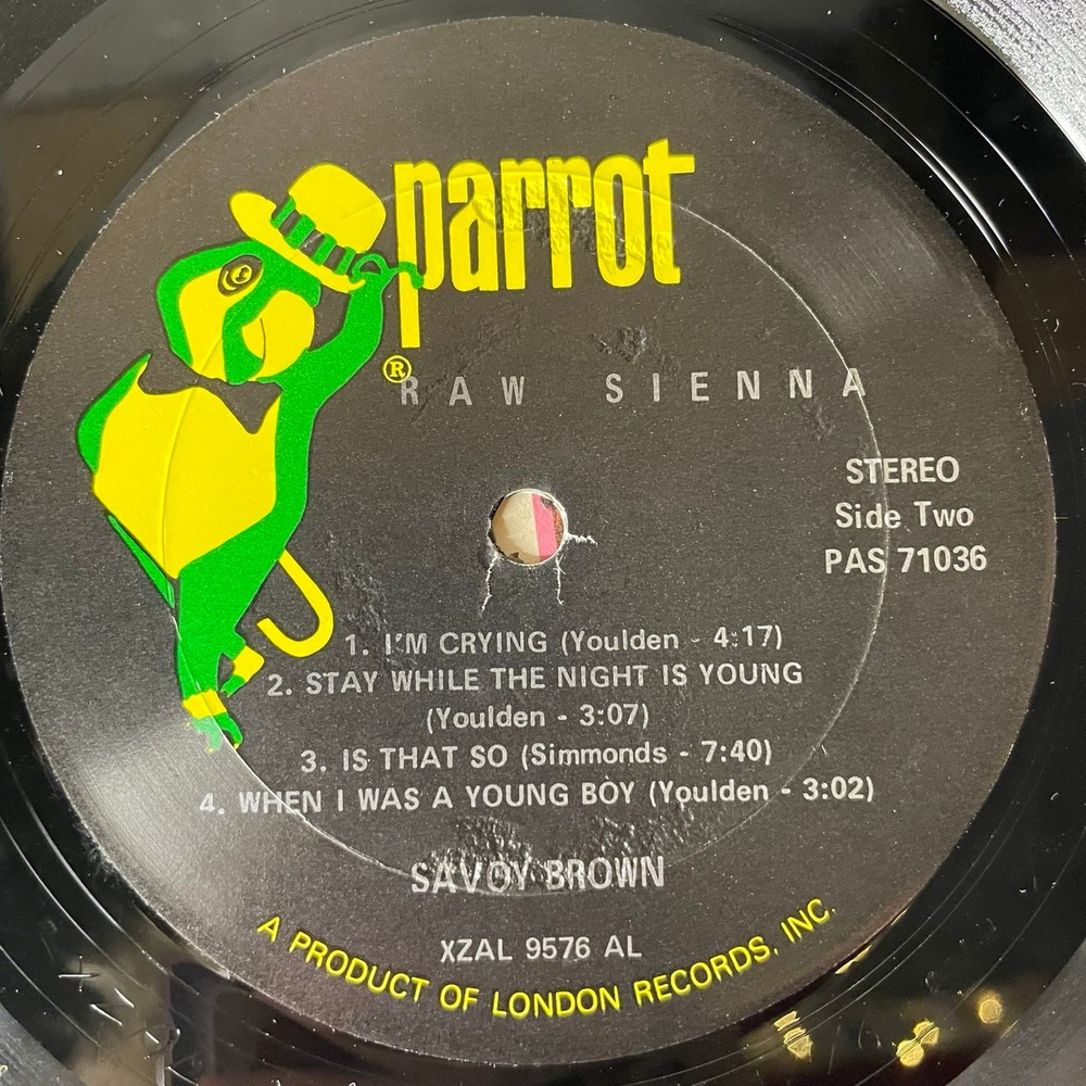 Винтажная виниловая пластинка LP Savoy Brown Raw Sienna (США 1970)