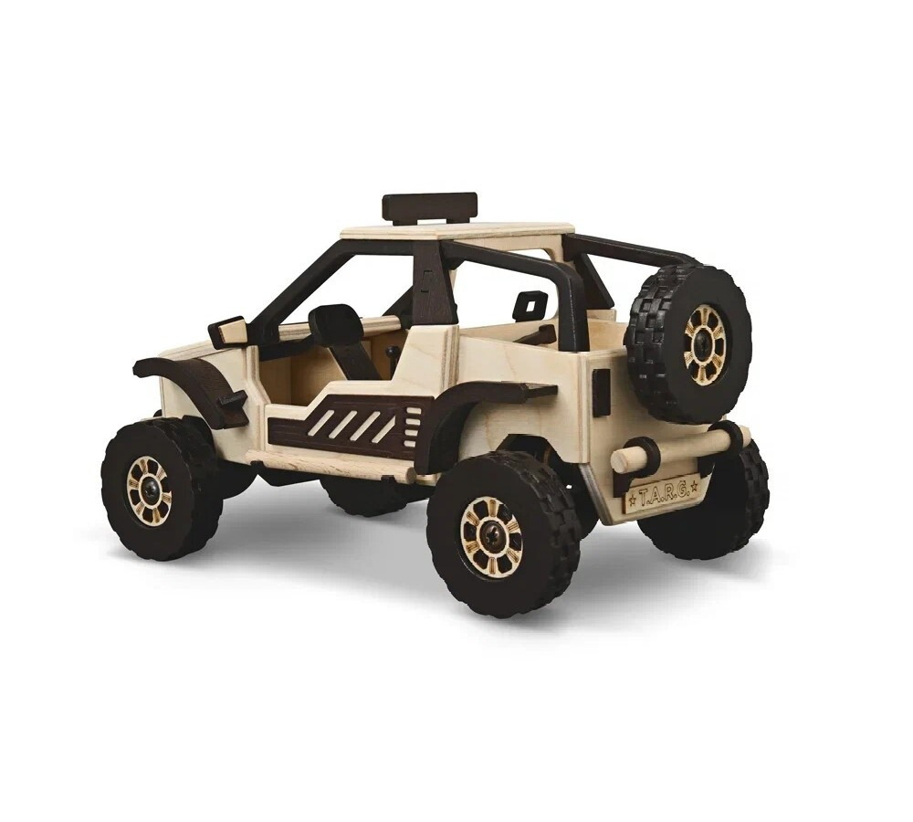 БАГГИ, BUGGY от TARG - деревянный конструктор, сборная модель, Внедорожник 3d пазл, собрать своими руками