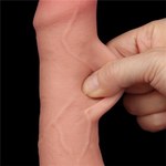 Реалистичный фаллоимитатор Lovetoy Sliding Skin (18,3×3,5 см) с двойной плотностью телесный