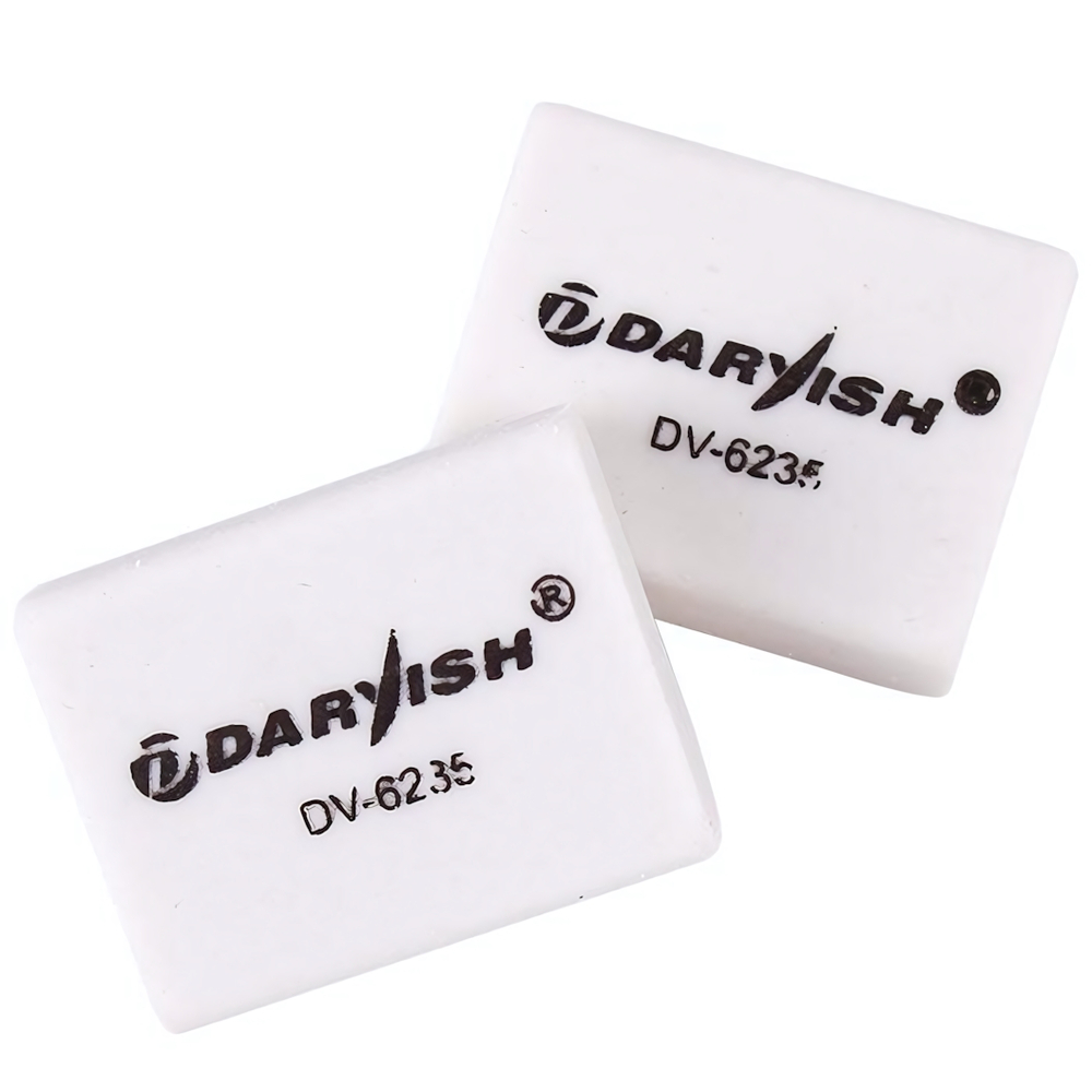 Ластик прямоугольный белый (Darvish)