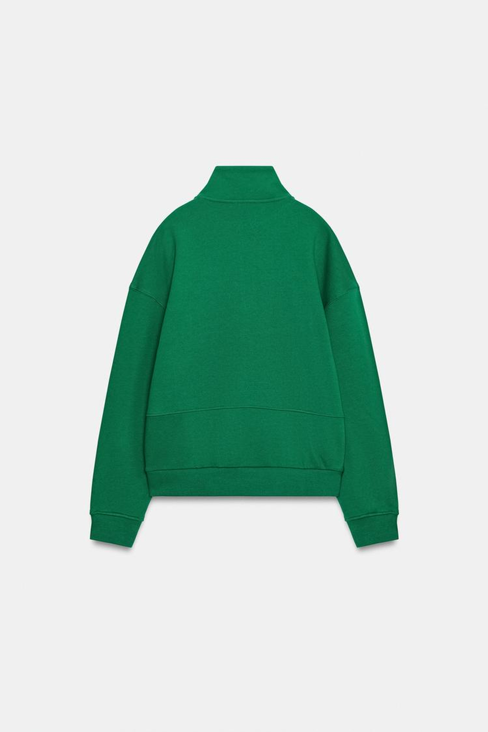 ZARA ТОЛСТОВКА С НАШИВКОЙ, ЗЕЛЕНЫЙ