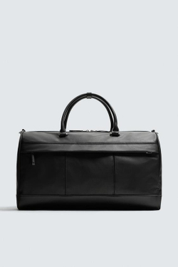 ZARA ДОРОЖНАЯ СУМКА С ТЕКСТУРОЙ, ЧЕРНЫЙ