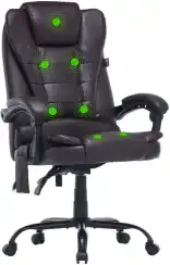 Кресло Cactus CS-CHR-OC03 темно-коричневый экокожа с подголов. крестов.