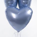 Ag Шар Сердце 19''/46 см, мистик лазурь (БГ-15) (2)