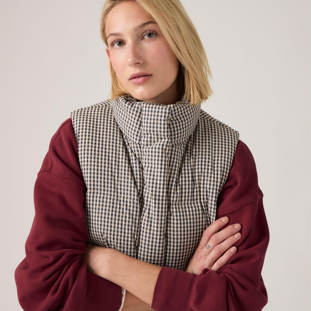Жилет утепленный женский LEVI'S TATE BUBBLE PUFFER VEST YOLI GINGHAM PLA