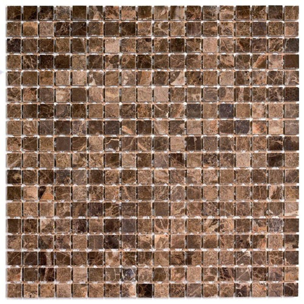 Мозаика PIX304 Dark Emperador из мрамора (15x15)