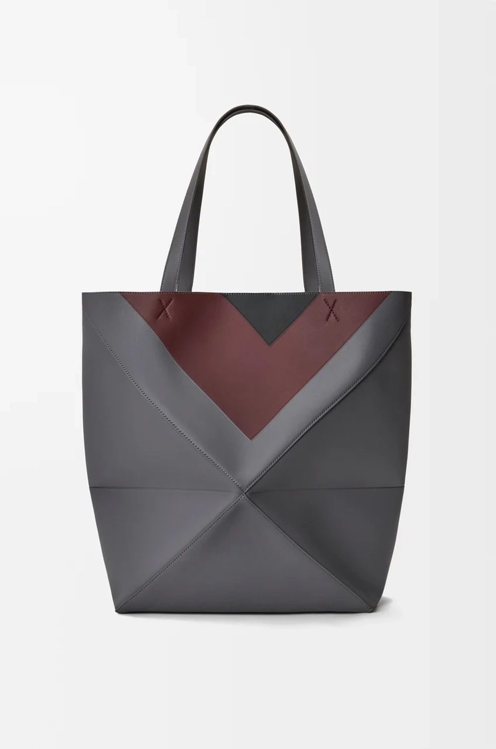 Loewe Сумка-тоут XL Puzzle Fold из телячьей кожи наппа, темно-серый