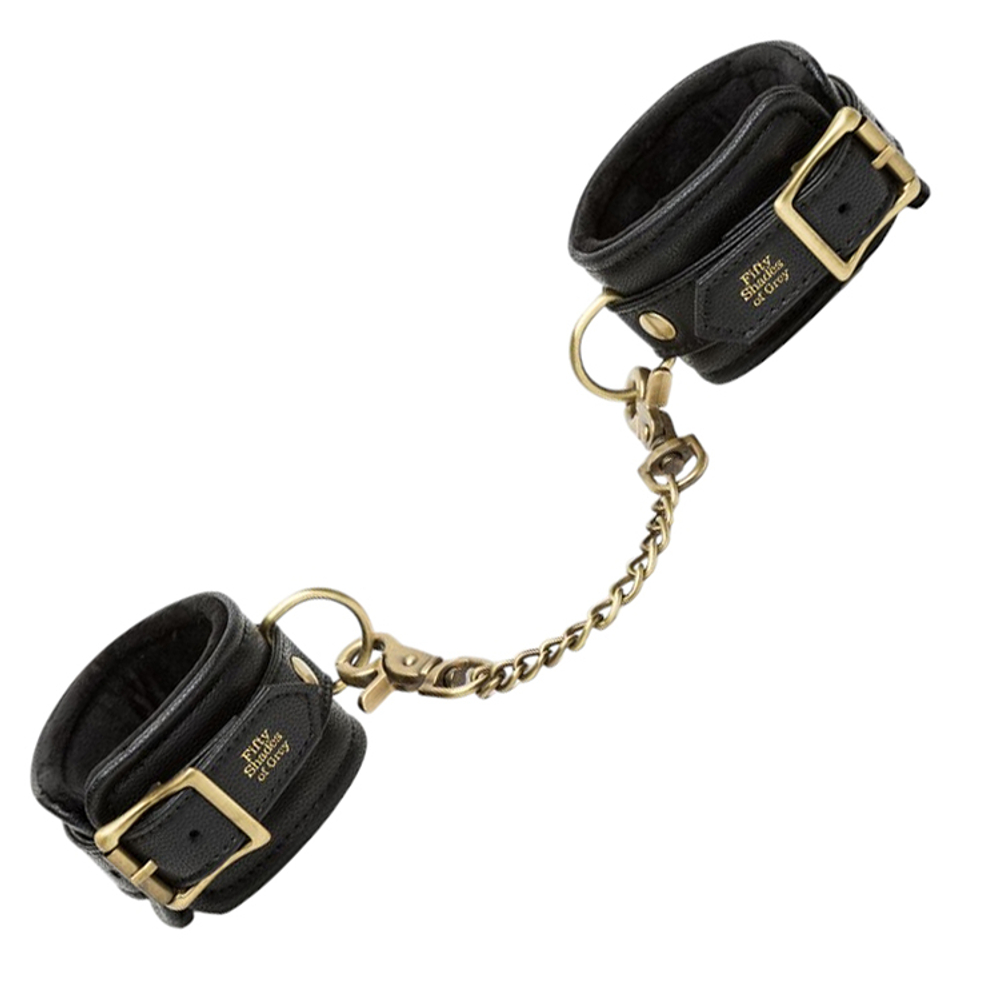 Черные наручники Fifty Shades of Grey Bound to You Faux Leather Wrist Cuffs