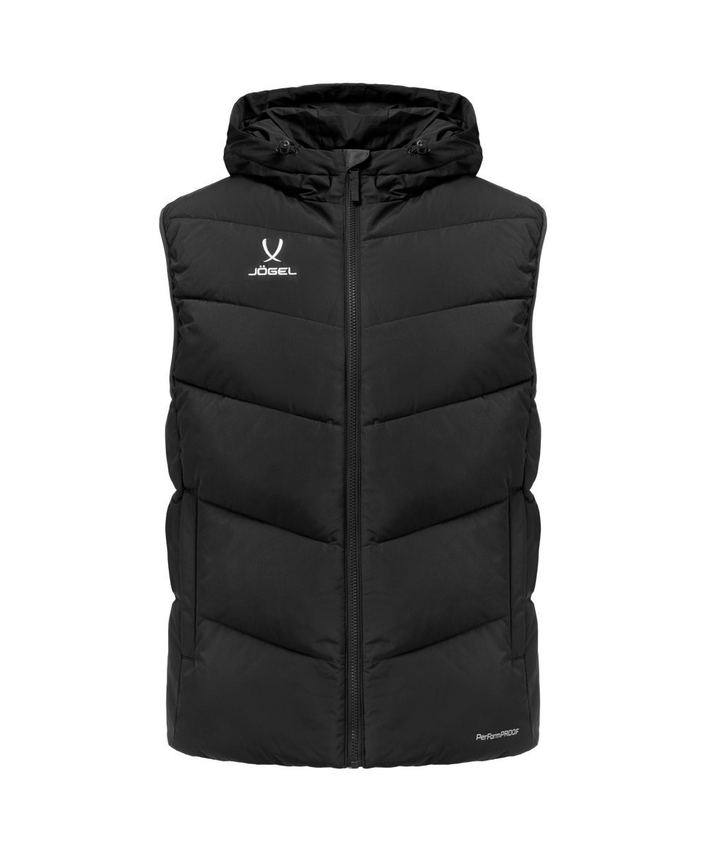 Жилет утепленный c капюшоном JÖGEL ESSENTIAL PerFormPROOF Padded Hooded Vest, черный
