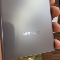 Крышка для Samsung S22 Ultra - задняя стеклянная панель "хорошее качество" (серого цвета)